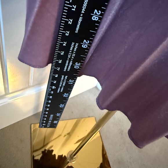 ASOS Velvet Burnout Dress Pleated Skirt Short Sleeve Mauve Ladies Size 10 - Picture 4 of 9